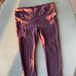 Athleta burgundy yoga pants, size XL